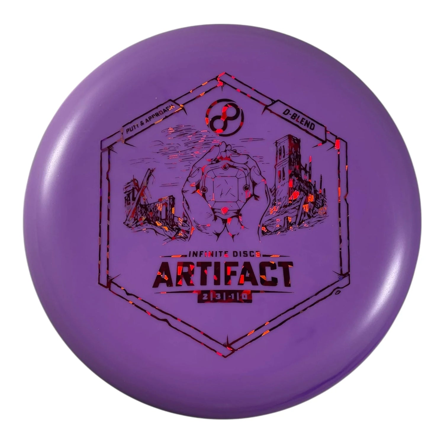 Infinite Discs Artifact | D-Blend | Purple/Red Holo 175g Disc Golf