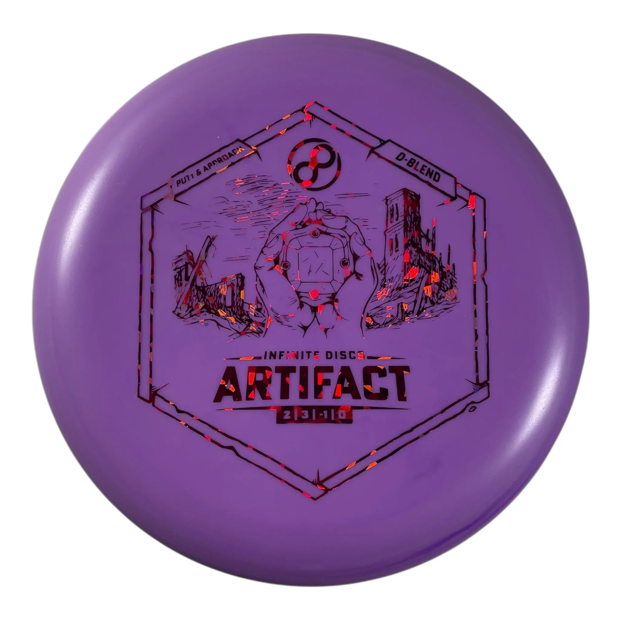 Infinite Discs Artifact | D-Blend | Purple/Red Holo 175g Disc Golf