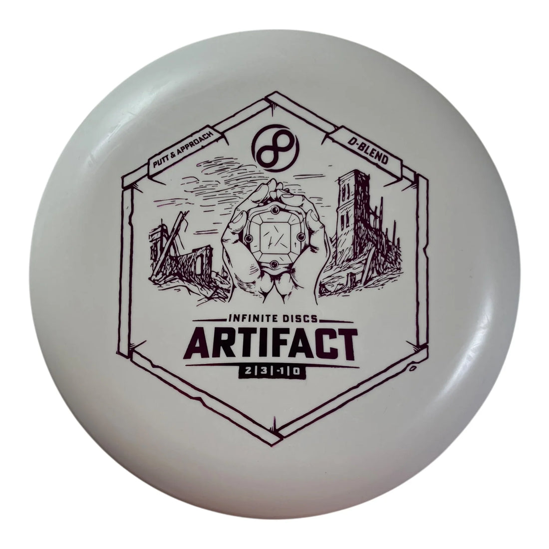 Infinite Discs Artifact | D-Blend | White/Pink 170g Disc Golf