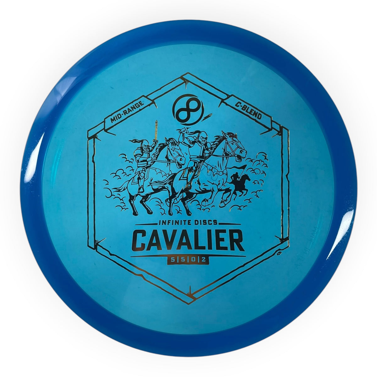 Infinite Discs Cavalier | C-Blend | Blue/Gold 180g Disc Golf