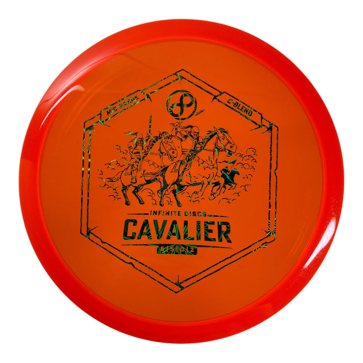Infinite Discs Cavalier | C-Blend | Orange/Green 180g Disc Golf
