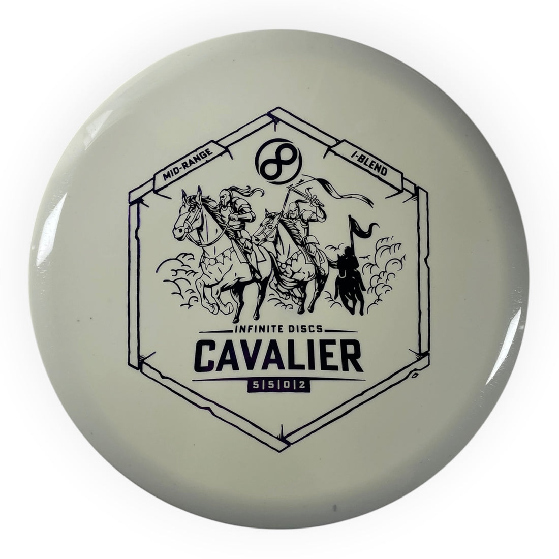Infinite Discs Cavalier | I-Blend | White/Purple 180g Disc Golf