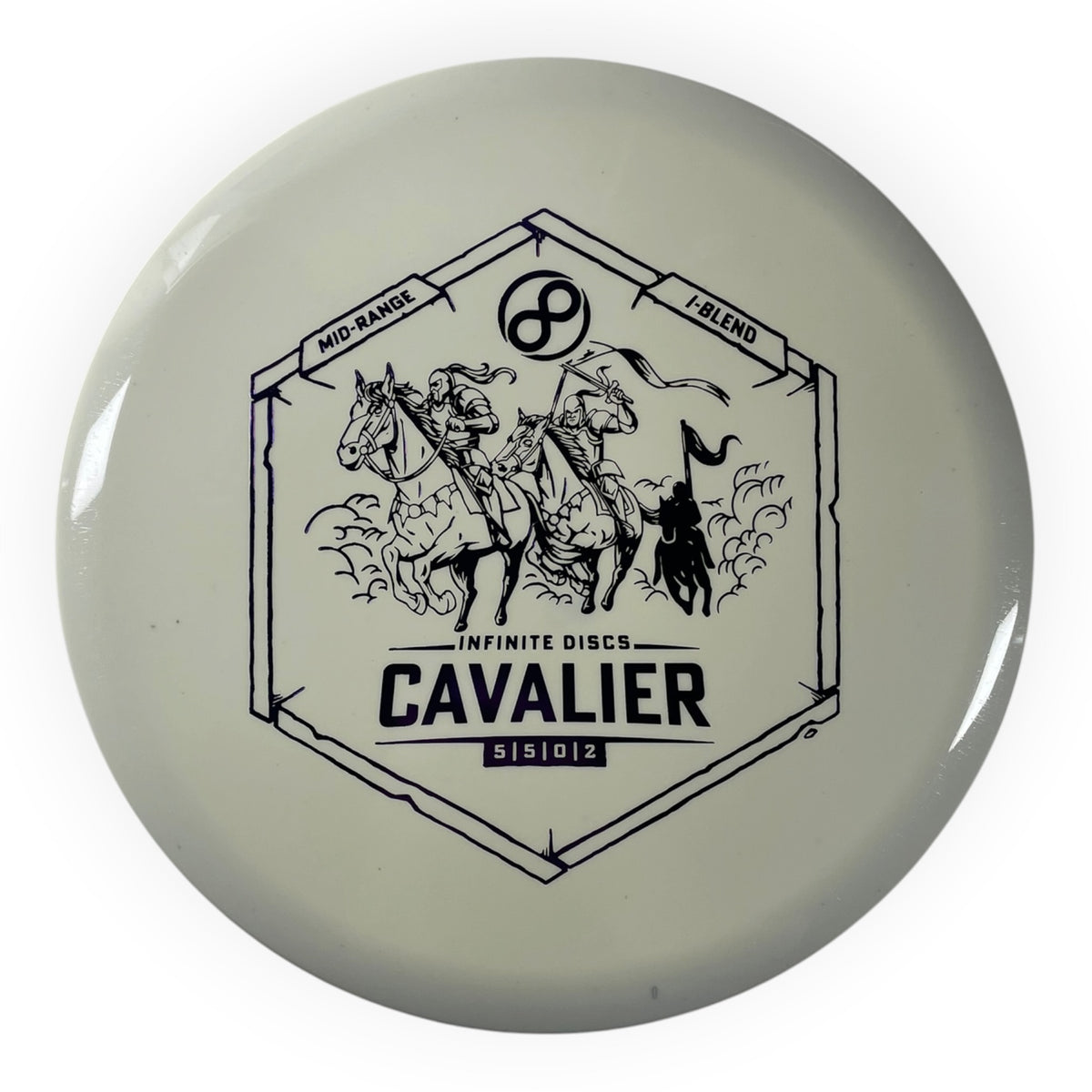 Infinite Discs Cavalier | I-Blend | White/Purple 180g Disc Golf