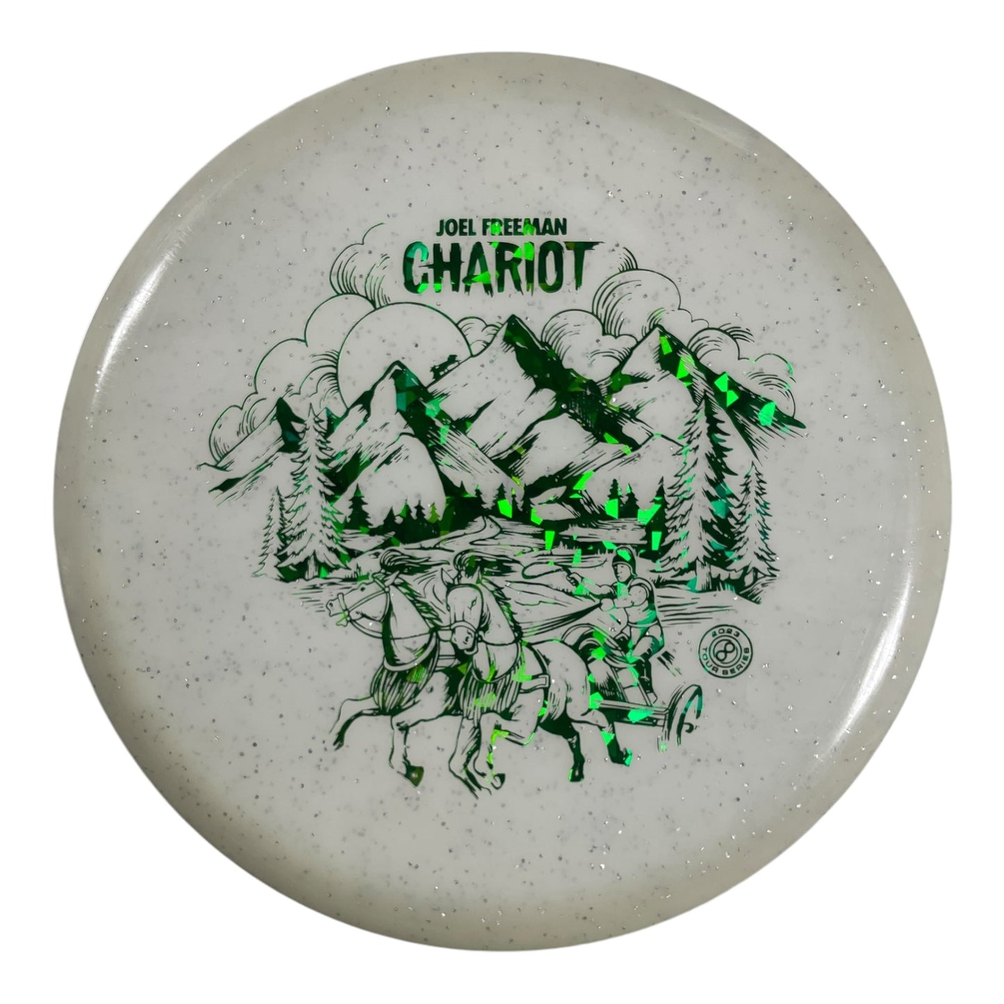 Infinite Discs Chariot | Metal Flake Glow C - Blend | Glow/Green 176g (Joel Freeman) Disc Golf