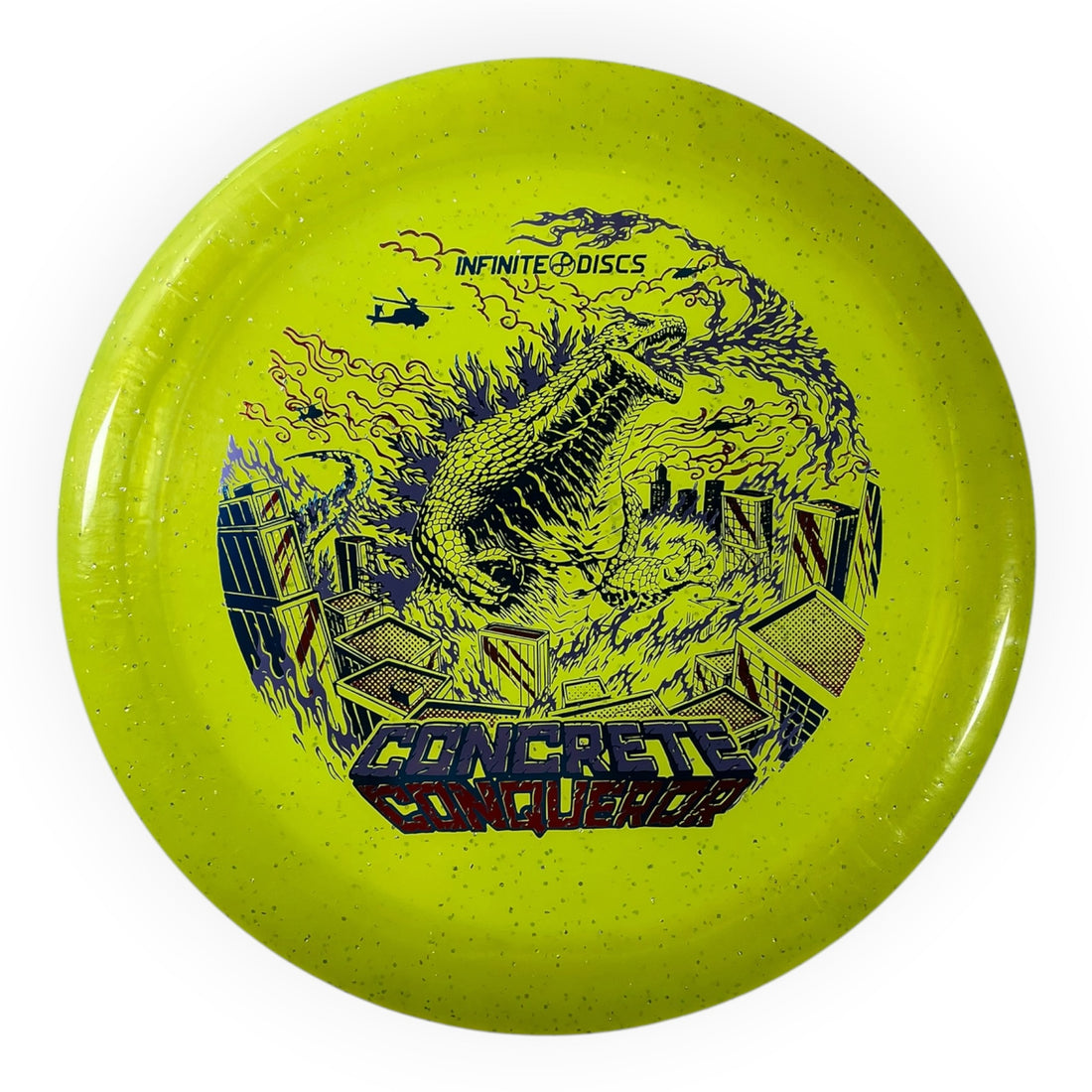 Infinite Discs Conqueror | Concrete | Yellow/Blue/Red 174g Disc Golf