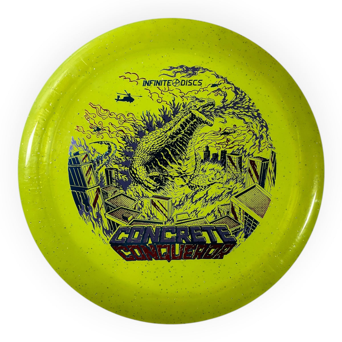 Infinite Discs Conqueror | Concrete | Yellow/Blue/Red 174g Disc Golf