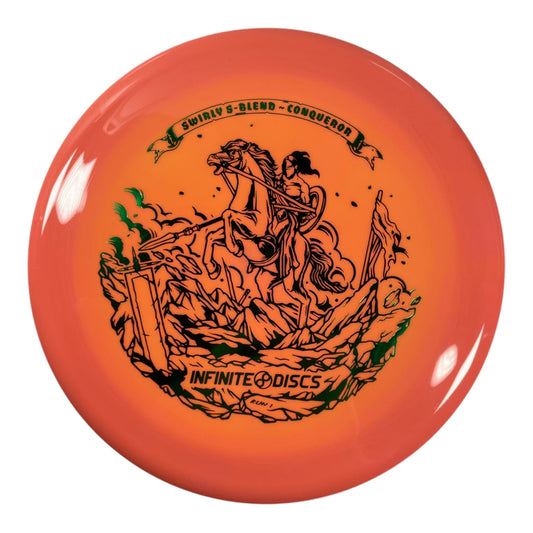 Infinite Discs Conqueror | Swirly S - Blend | Orange/Green 175g Disc Golf