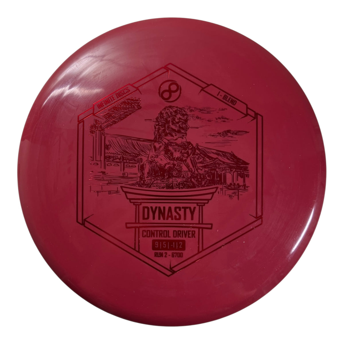 Infinite Discs Dynasty | I-Blend | Red/Red 171g Disc Golf