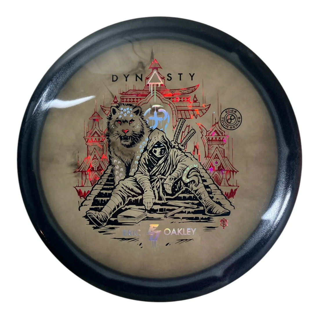 Infinite Discs Dynasty | Proto Glow Halo S-Blend | Black/Red 163g (Eric Oakley) Disc Golf