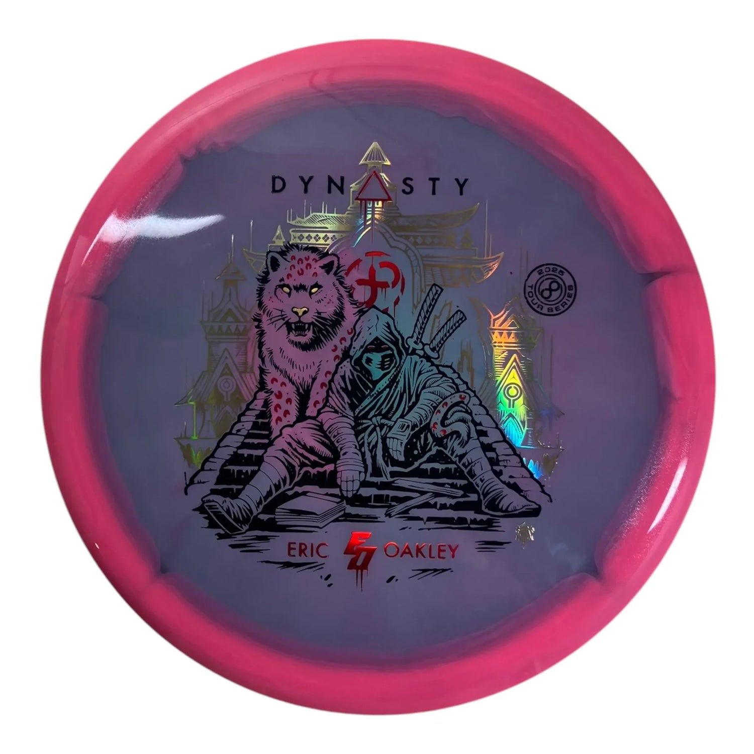 Infinite Discs Dynasty | Proto Glow Halo S-Blend | Pink/Gold 173g (Eric Oakley) Disc Golf