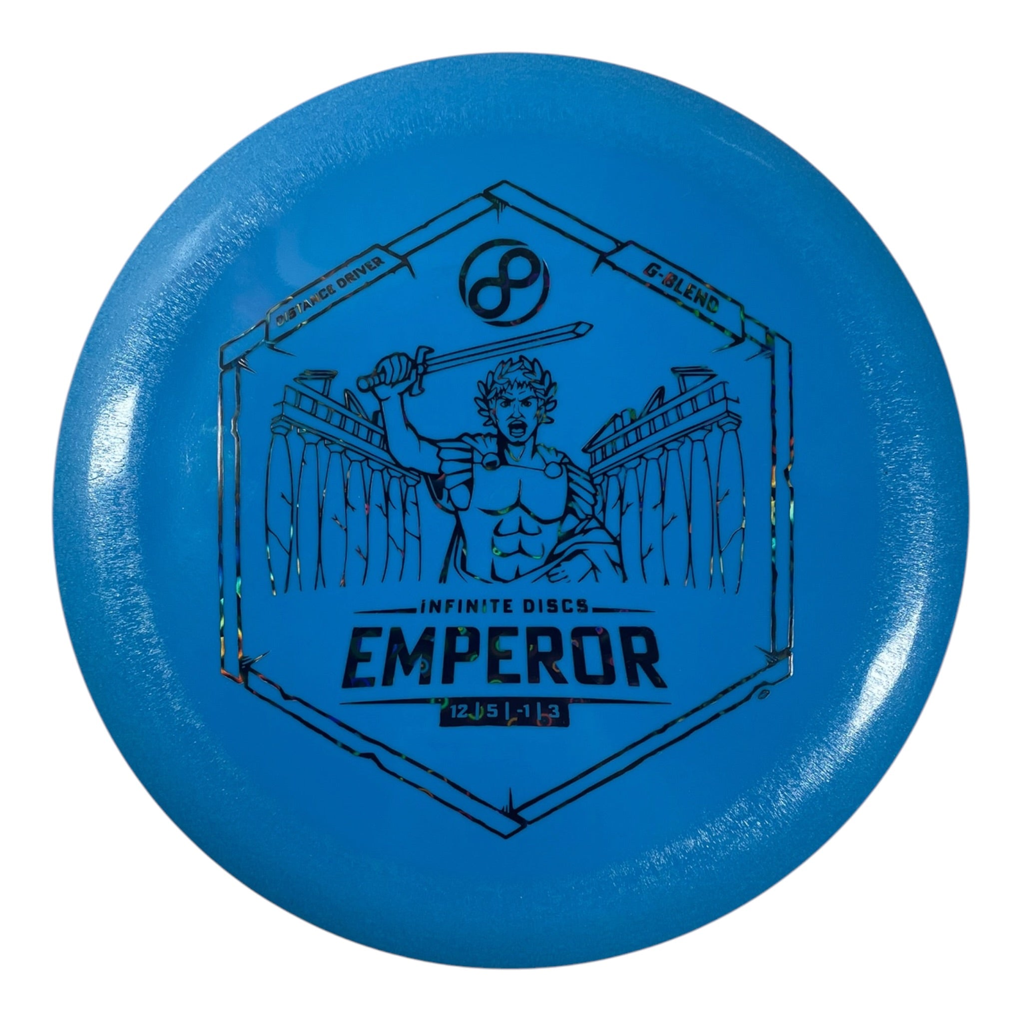 Infinite Discs Emperor | G-blend | Blue/Black Holo 171g Disc Golf