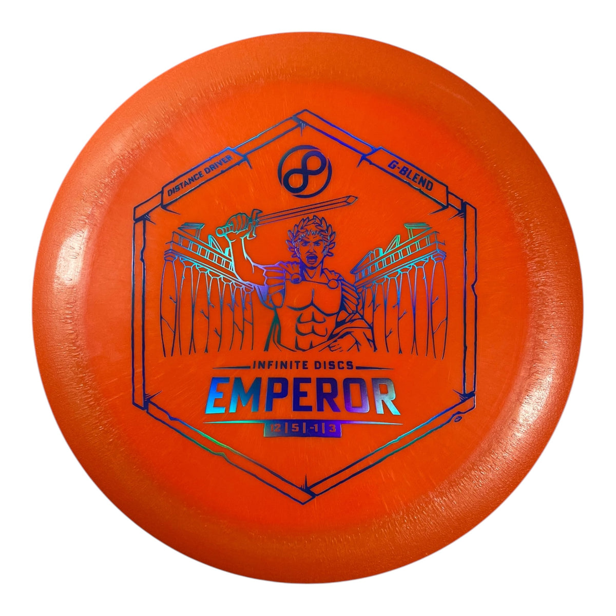 Infinite Discs Emperor | G-blend | Orange/Blue Holo 173g Disc Golf