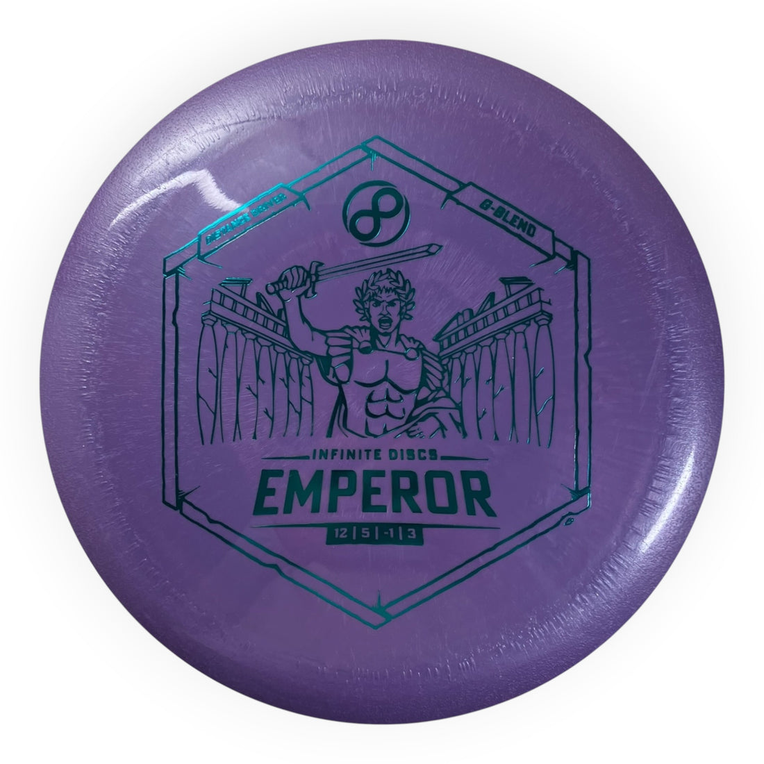 Infinite Discs Emperor | G-Blend | Purple/Teal 175g Disc Golf