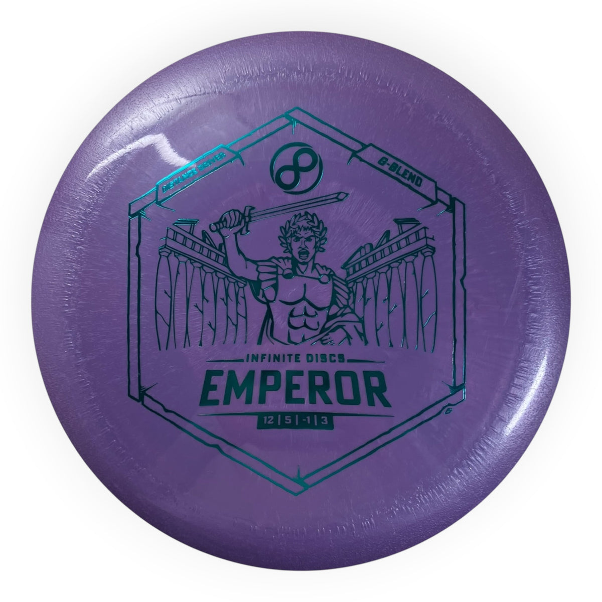 Infinite Discs Emperor | G-Blend | Purple/Teal 175g Disc Golf