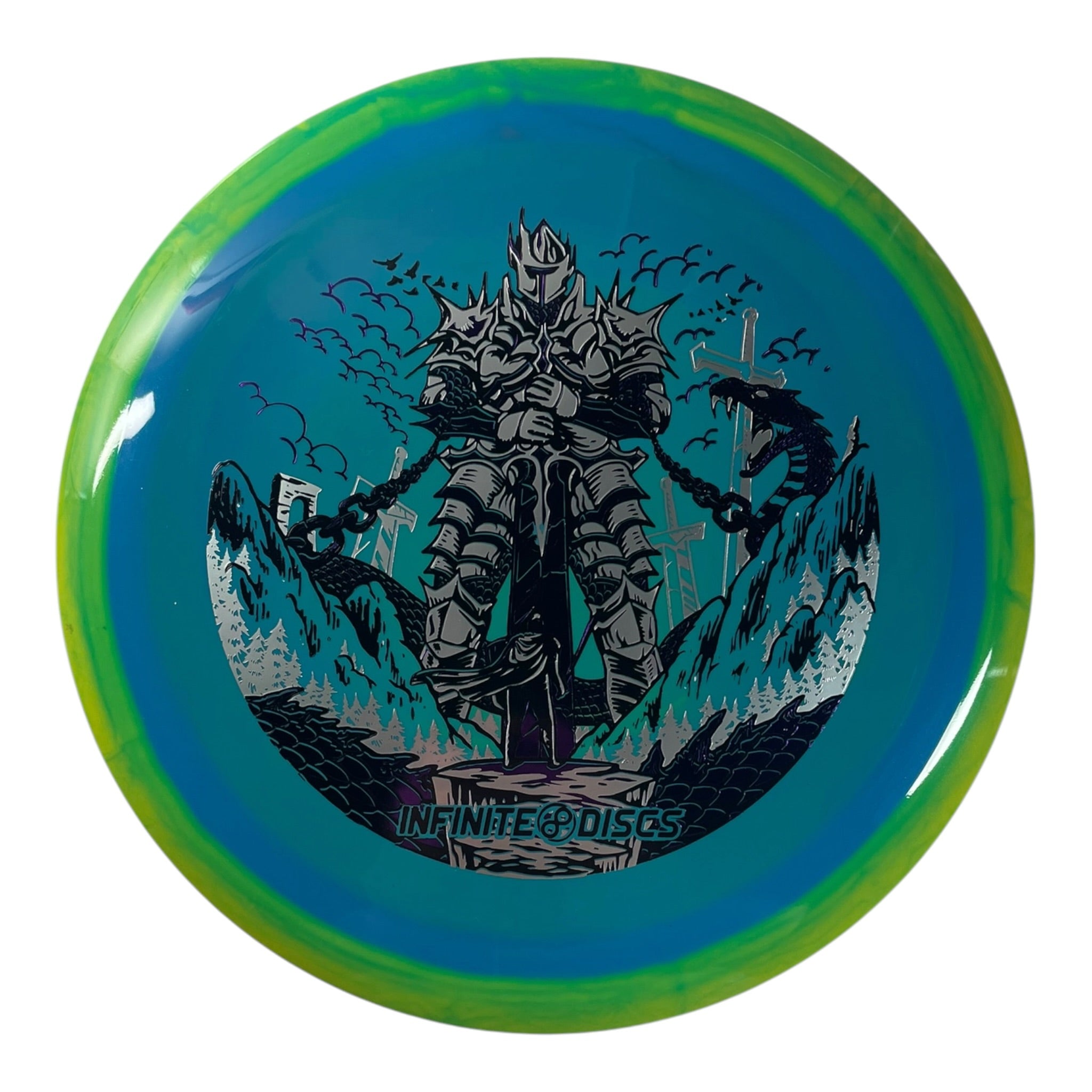 Infinite Discs Emperor | Halo I-blend | Teal/Silver 173g (Special Edition) Disc Golf