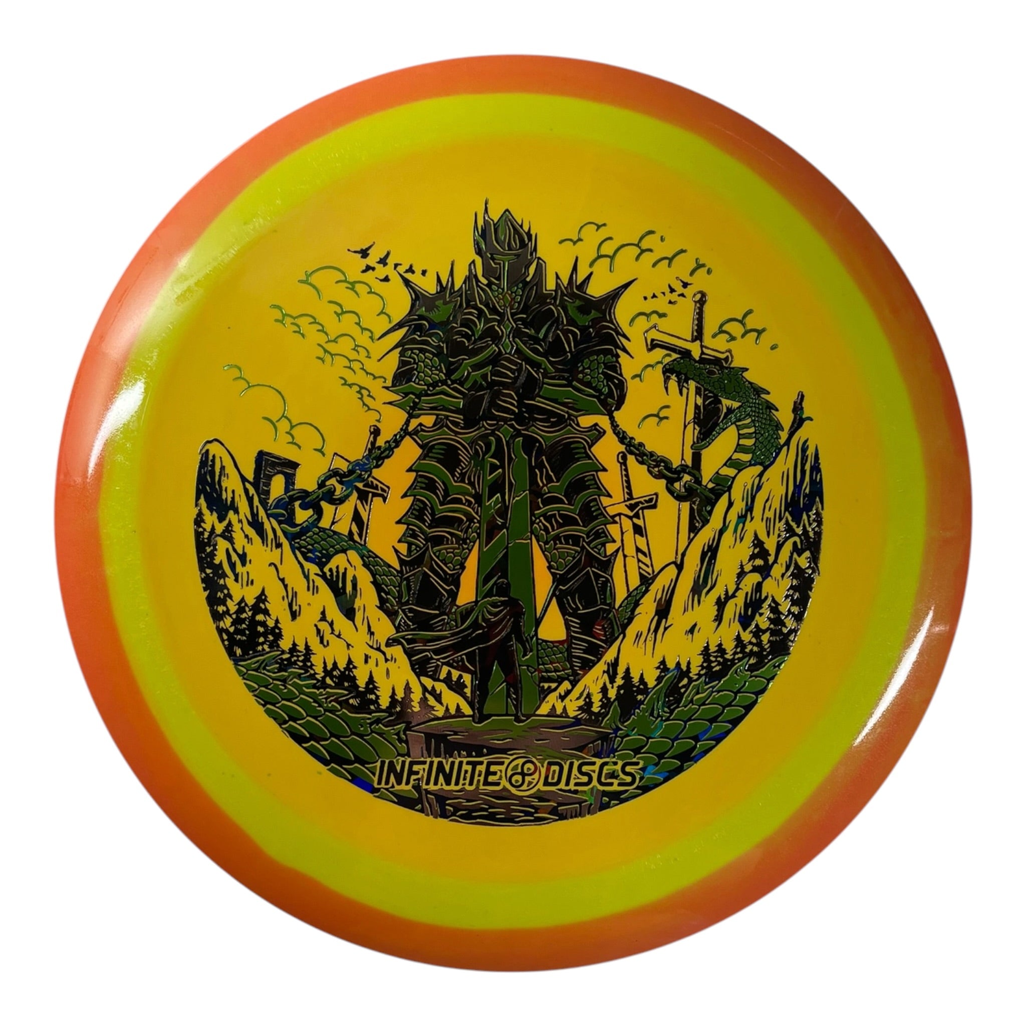 Infinite Discs Emperor | Halo I-blend | Yellow/Silver 173g (Special Edition) Disc Golf