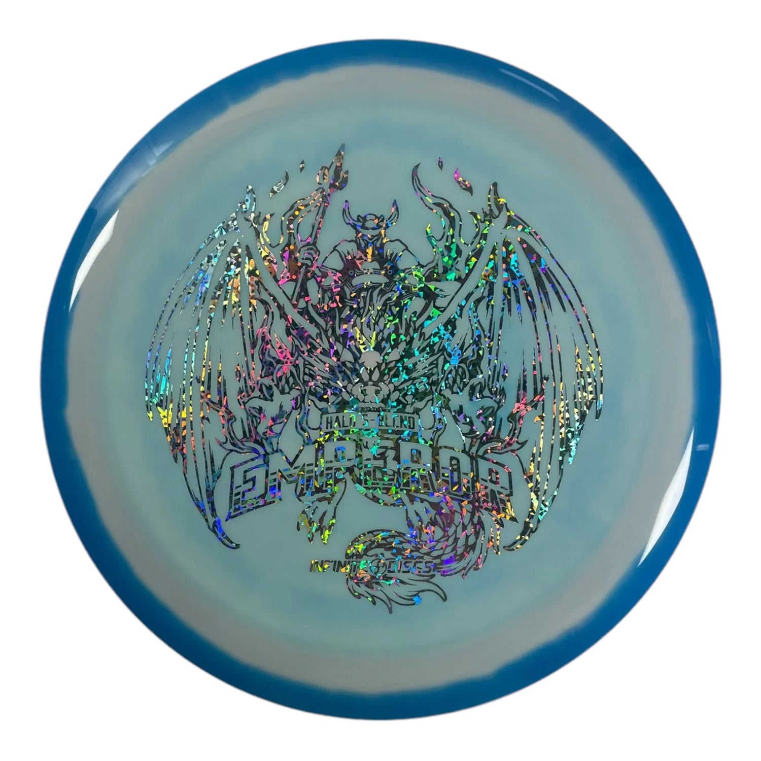Infinite Discs Emperor | Halo S - blend | Blue/Holo 169g Disc Golf