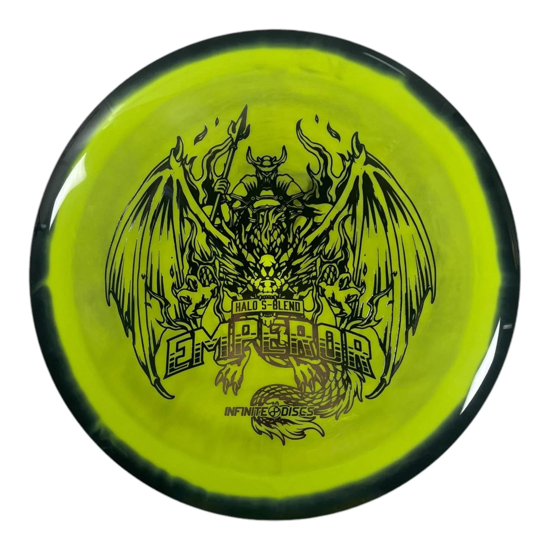 Infinite Discs Emperor | Halo S - Blend | Green/Silver 169g Disc Golf