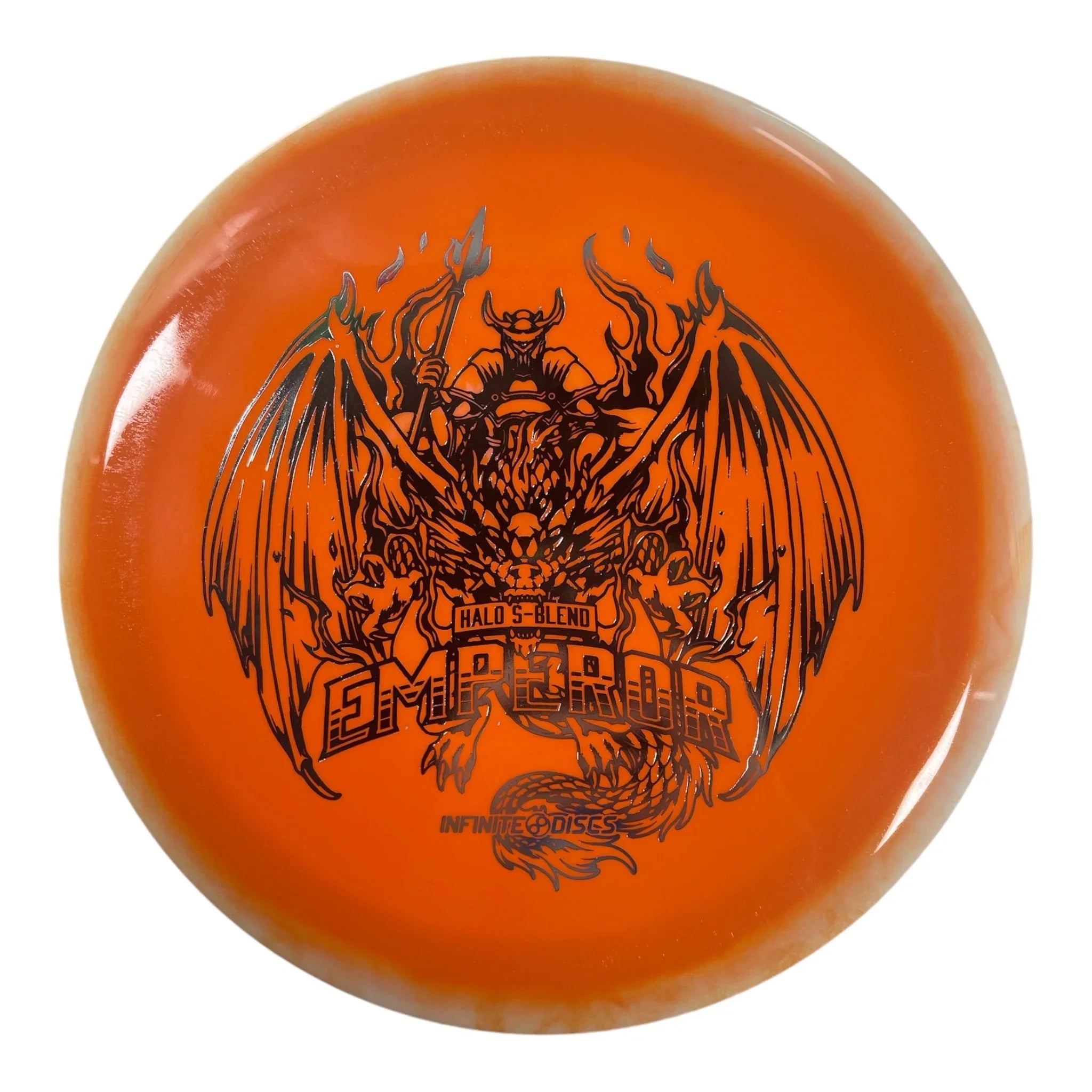 Infinite Discs Emperor | Halo S - blend | Orange/Holo 175g Disc Golf