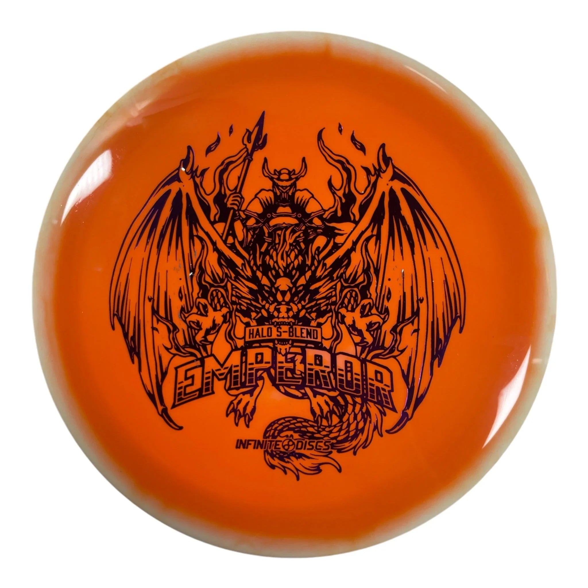 Infinite Discs Emperor | Halo S - blend | Orange/Purple 175g Disc Golf