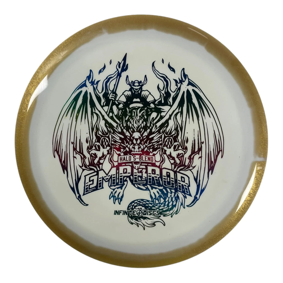 Infinite Discs Emperor | Halo S - Blend | White/Rainbow 170g Disc Golf