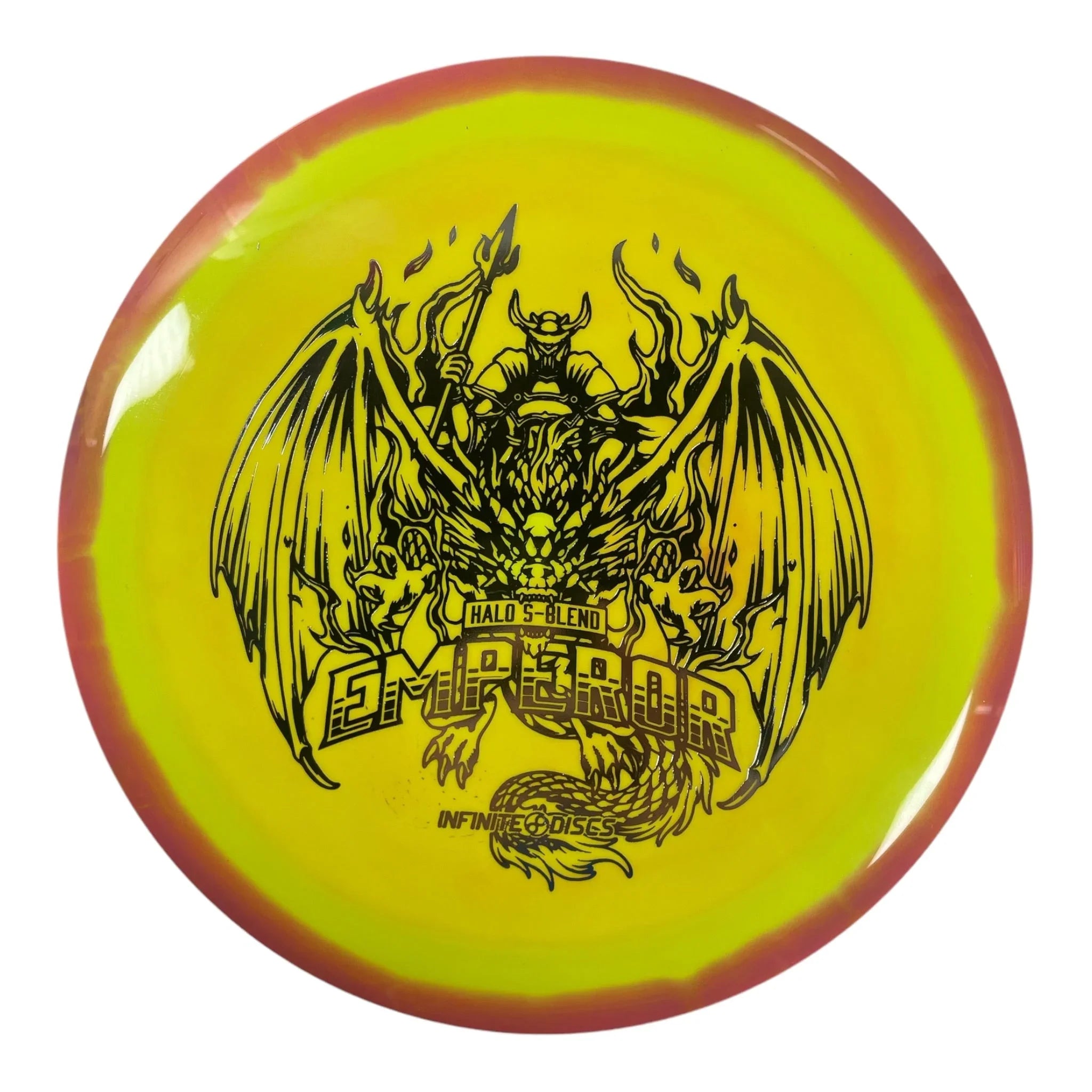 Infinite Discs Emperor | Halo S - blend | Yellow/Holo 170g Disc Golf