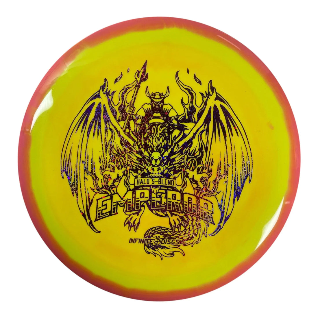 Infinite Discs Emperor | Halo S - blend | Yellow/Pink 170g Disc Golf