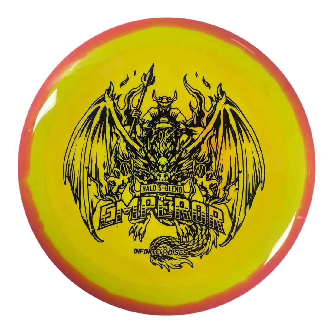 Infinite Discs Emperor | Halo S - blend | Yellow/Purple 170 - 171g Disc Golf