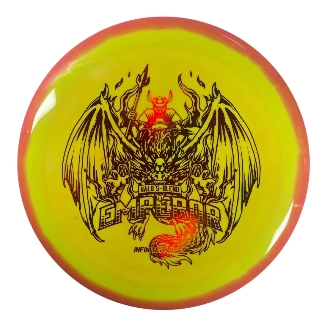 Infinite Discs Emperor | Halo S - blend | Yellow/Red 170g Disc Golf