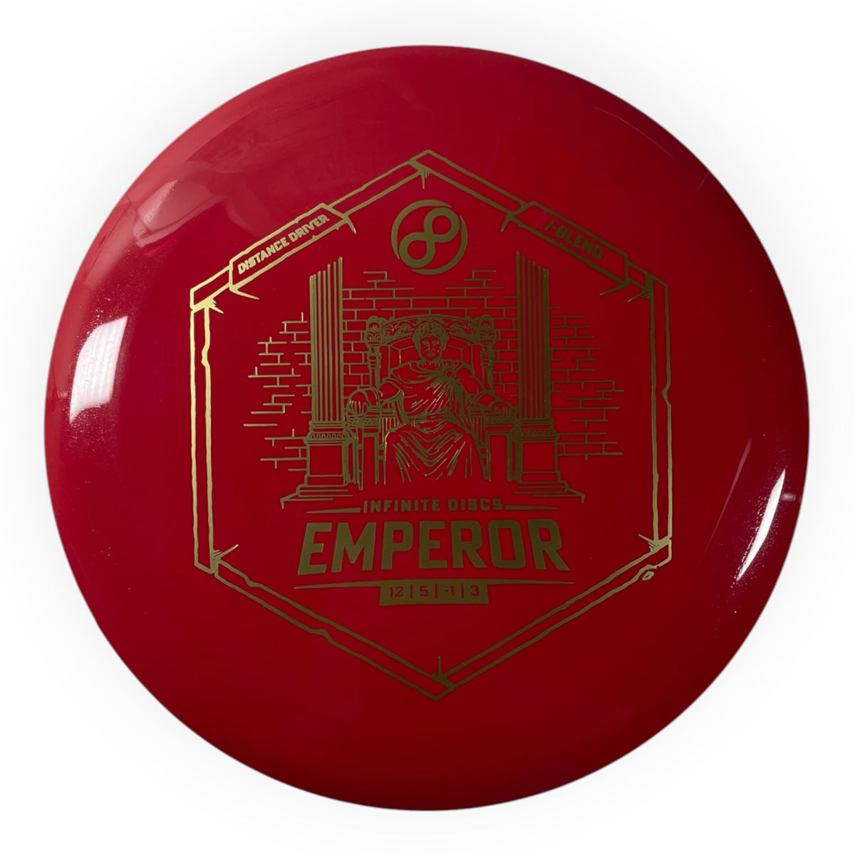 Infinite Discs Emperor | I-Blend | Red/Gold 174g Disc Golf