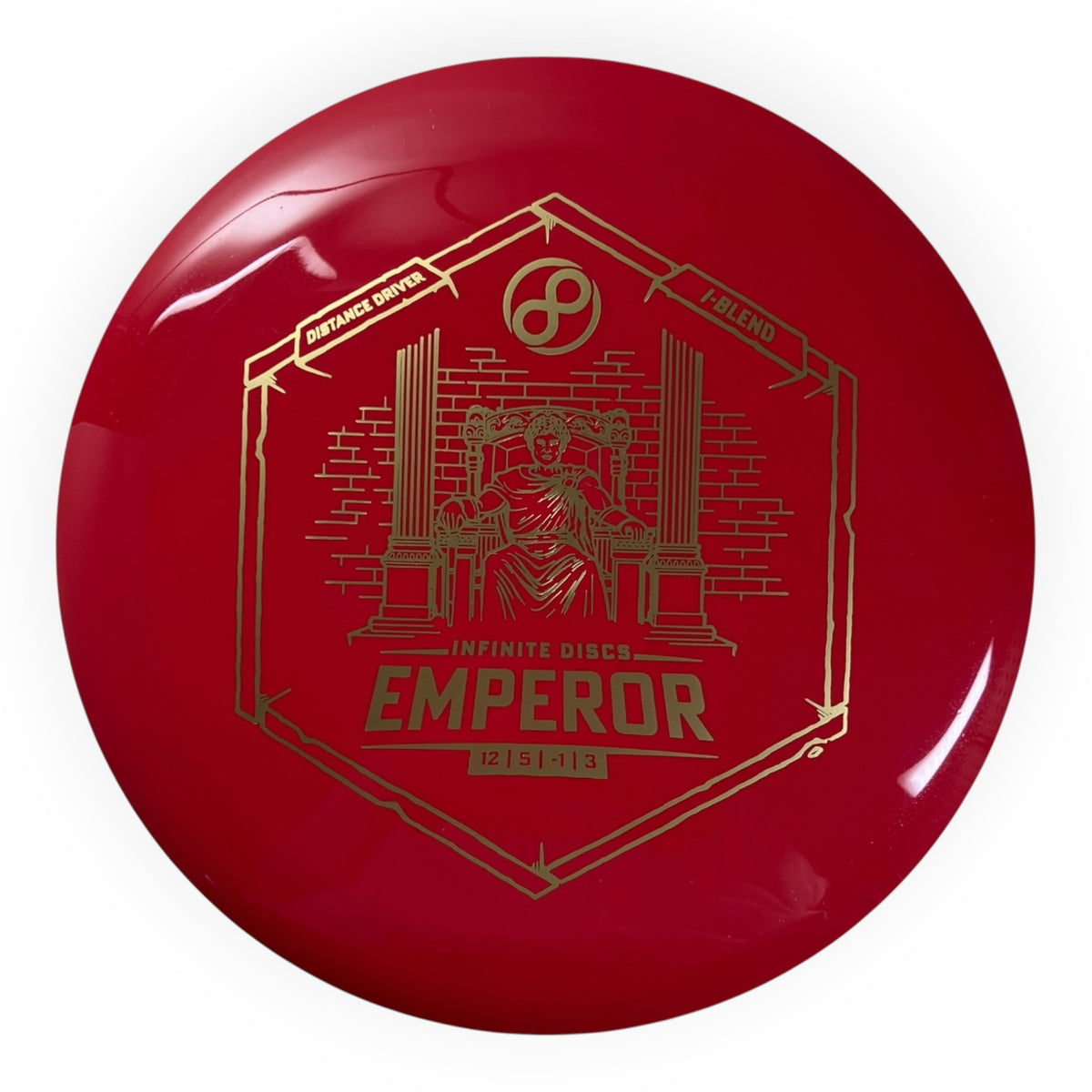 Infinite Discs Emperor | I-Blend | Red/Gold 175g Disc Golf