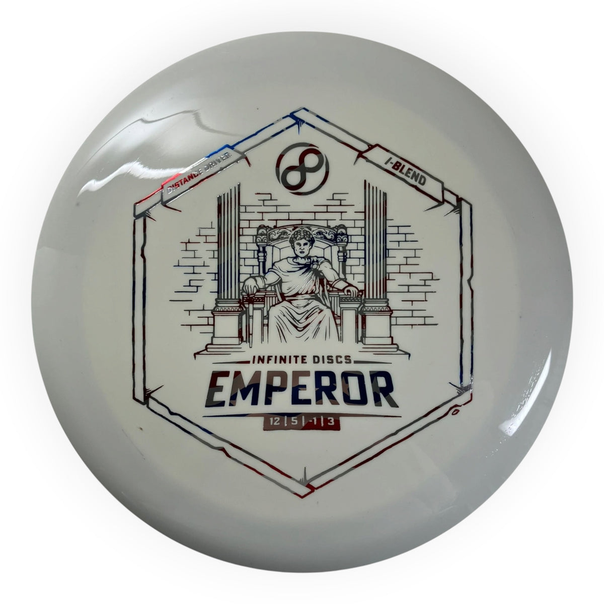 Infinite Discs Emperor | I-Blend | White/USA 175g Disc Golf