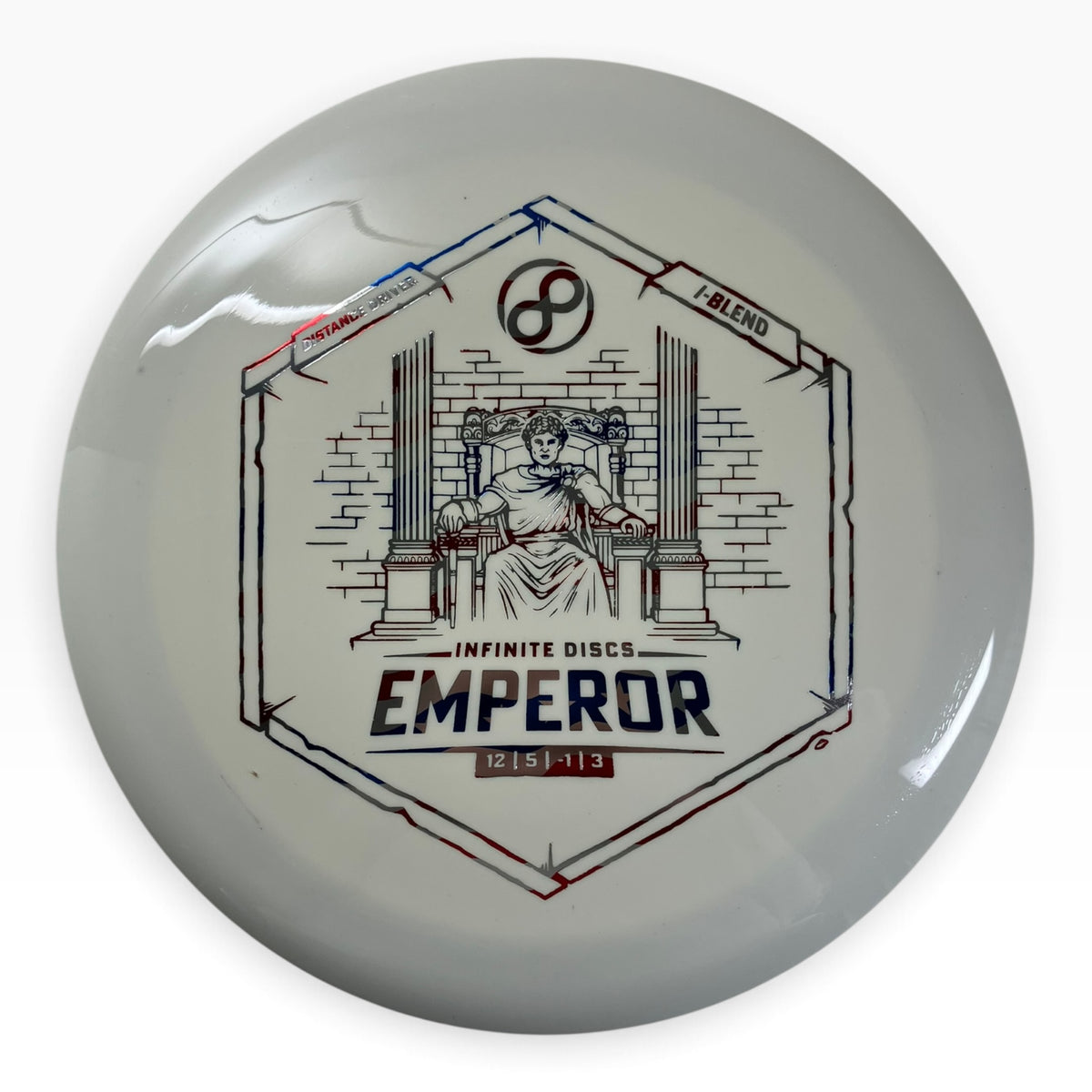 Infinite Discs Emperor | I-Blend | White/USA 175g Disc Golf