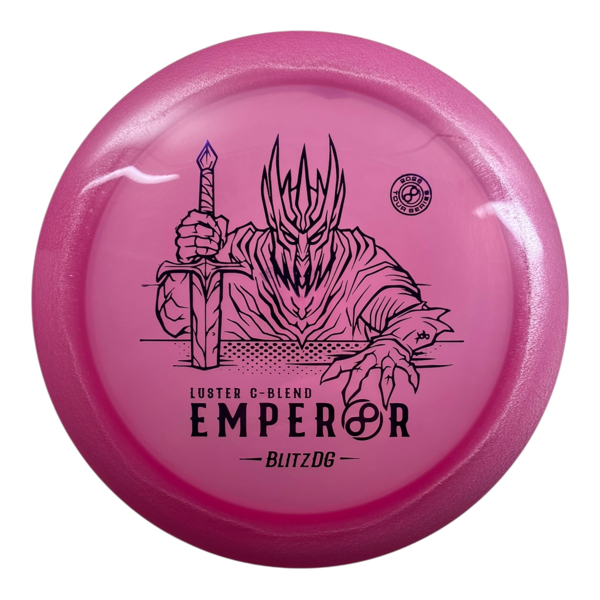 Infinite Discs Emperor | Luster C-Blend | Pink/Purple 161g (BlitzDG) Disc Golf