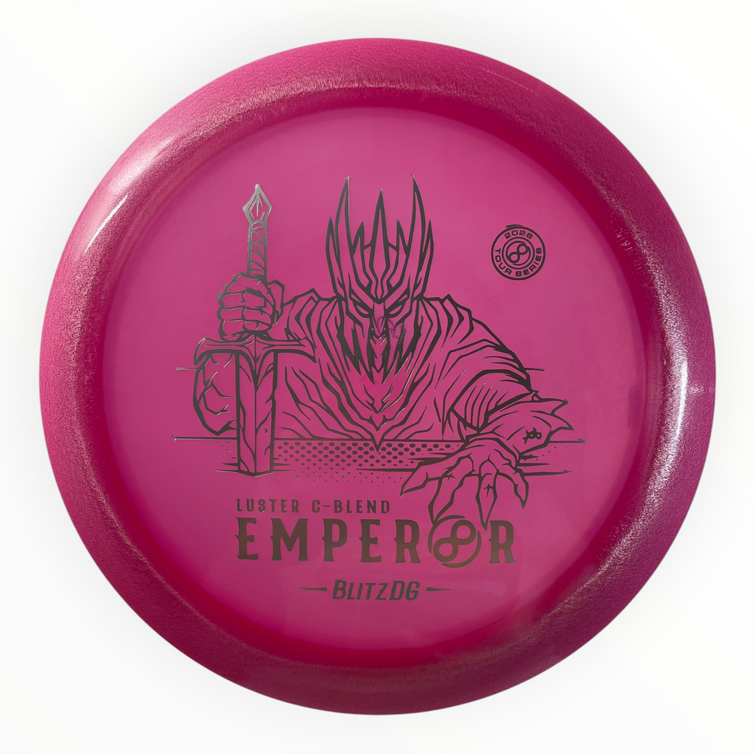 Infinite Discs Emperor | Luster C-Blend | Pink/Silver 162g (BlitzDG) Disc Golf