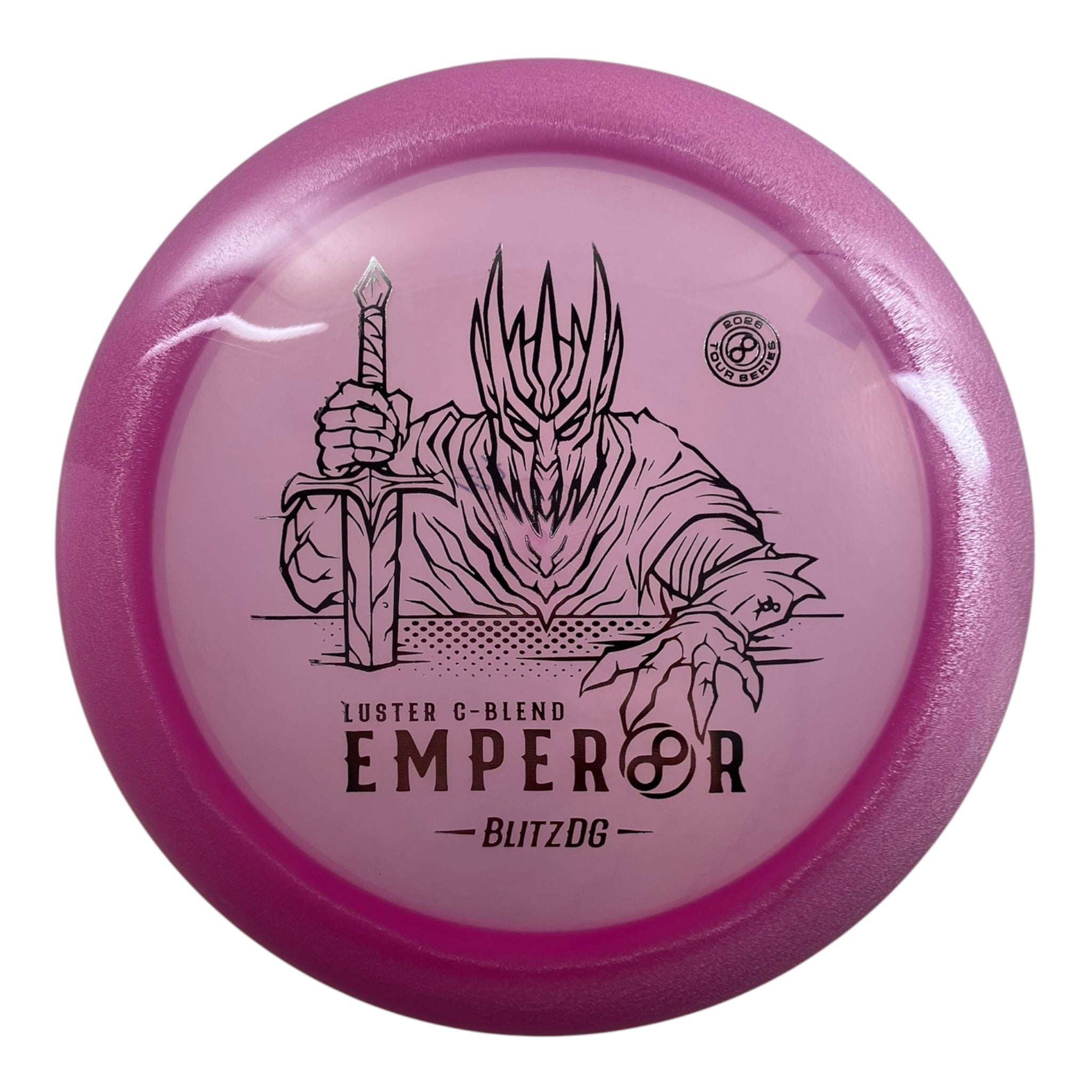 Infinite Discs Emperor | Luster C-Blend | Pink/Silver 167-168g (BlitzDG) Disc Golf