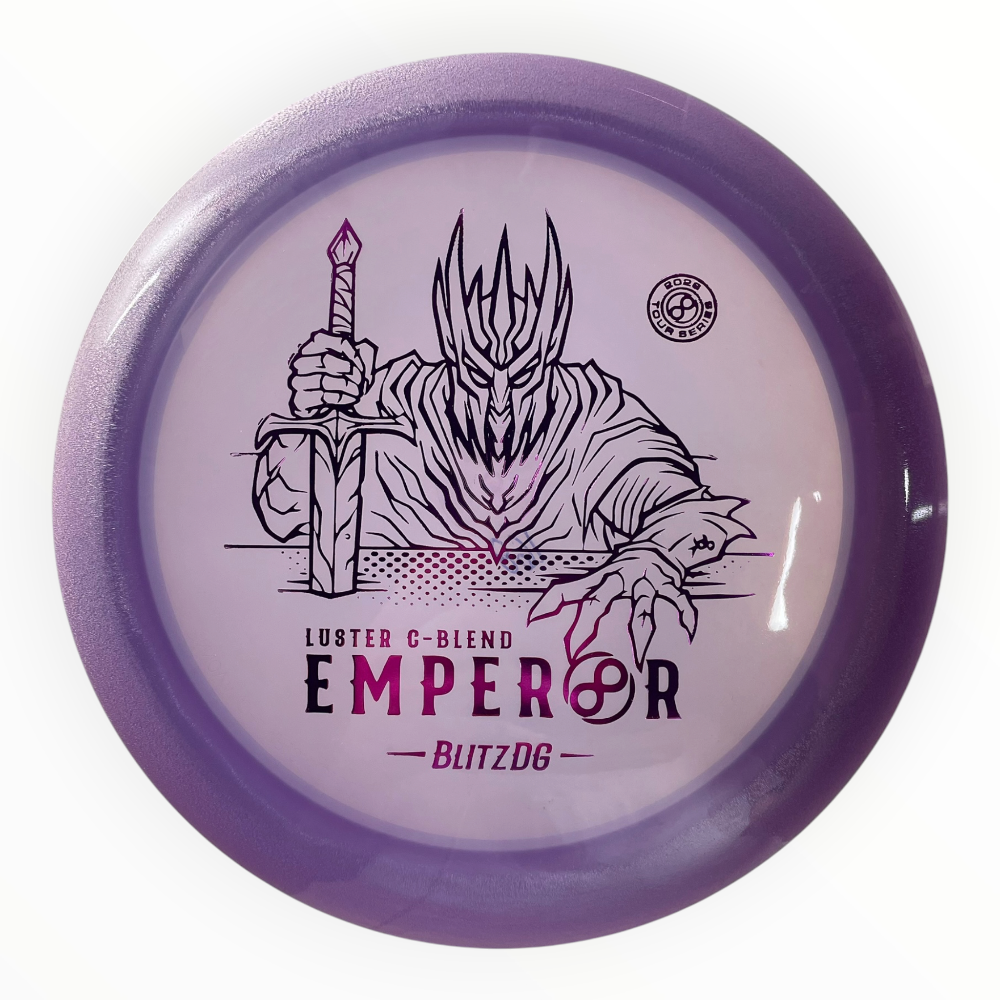 Infinite Discs Emperor | Luster C-Blend | Purple/Purple 168g (BlitzDG) Disc Golf