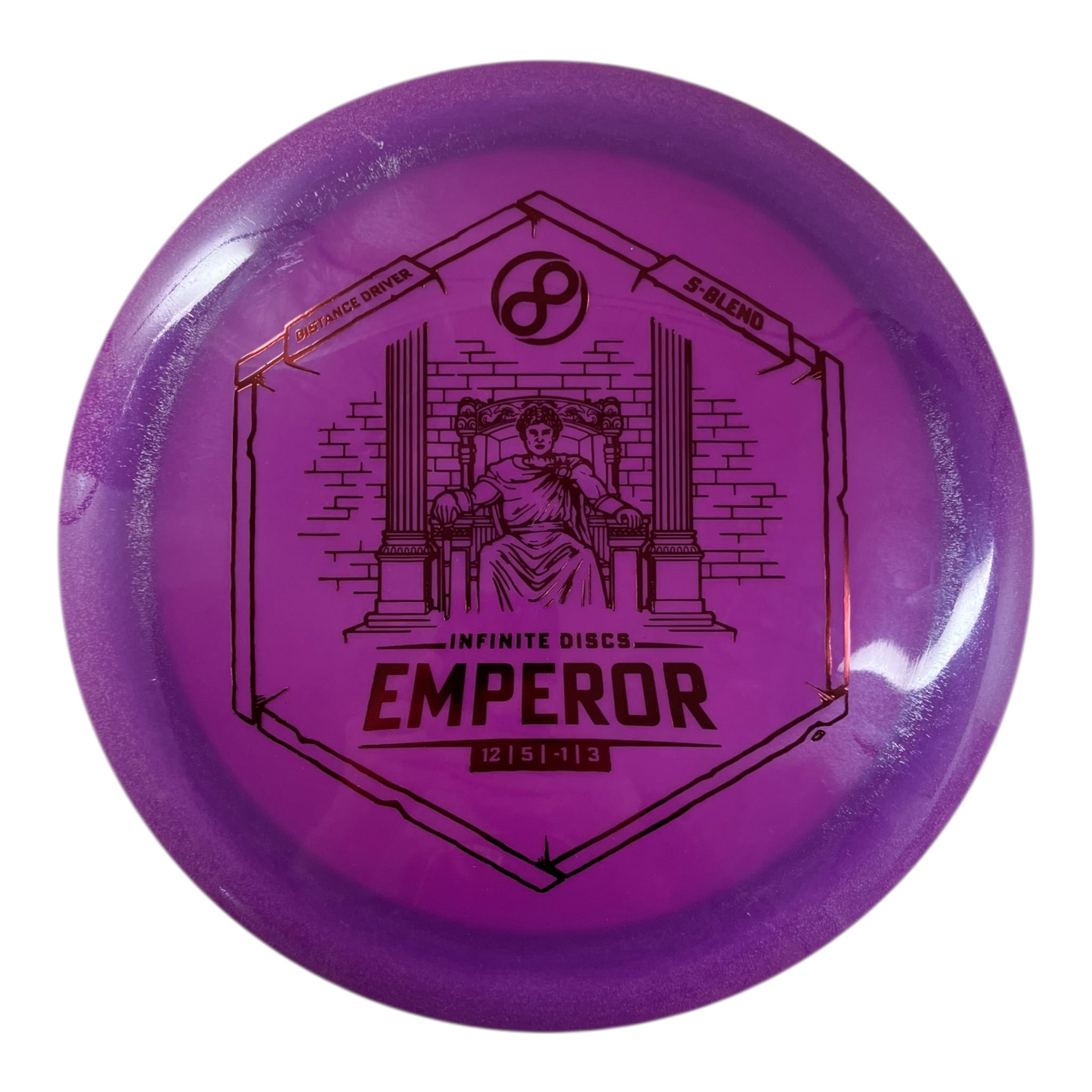 Infinite Discs Emperor | S-blend | Purple/Red 161-168g Disc Golf