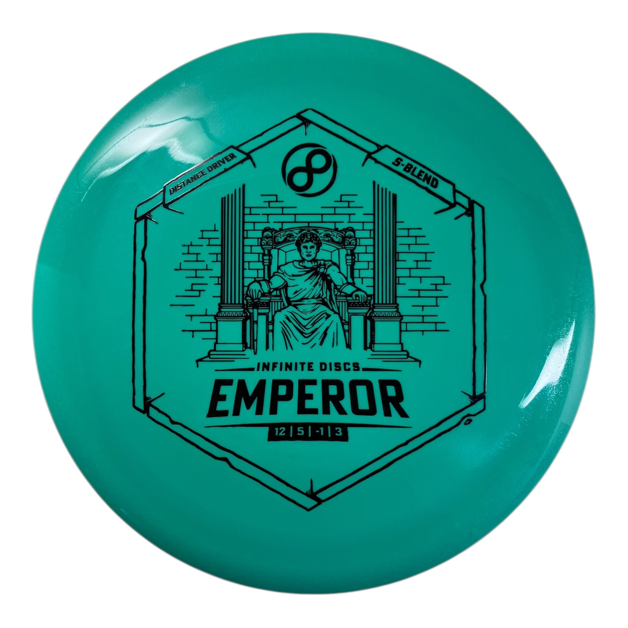 Infinite Discs Emperor | S-blend | Teal/Black 168g Disc Golf