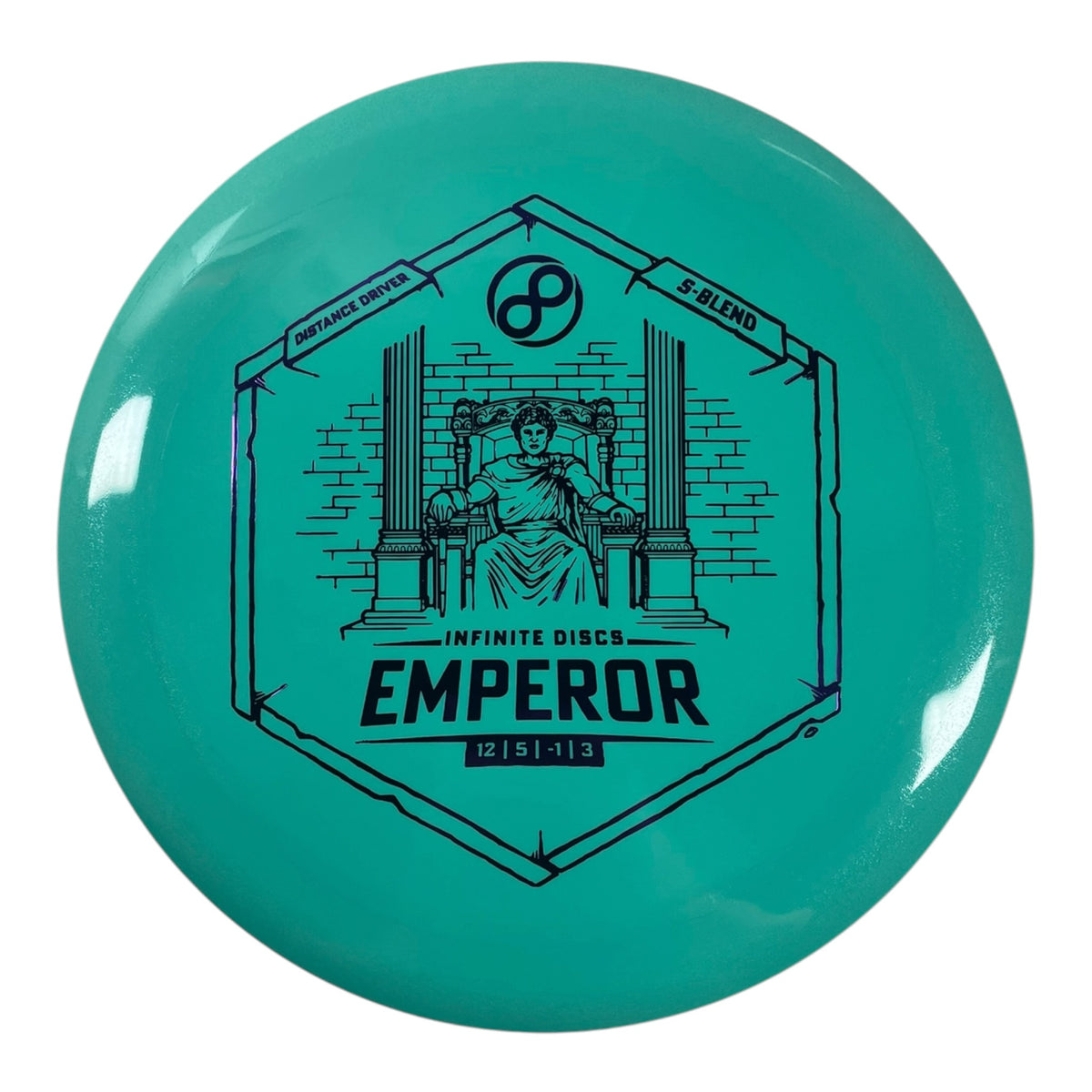 Infinite Discs Emperor | S-blend | Teal/Purple 168g Disc Golf