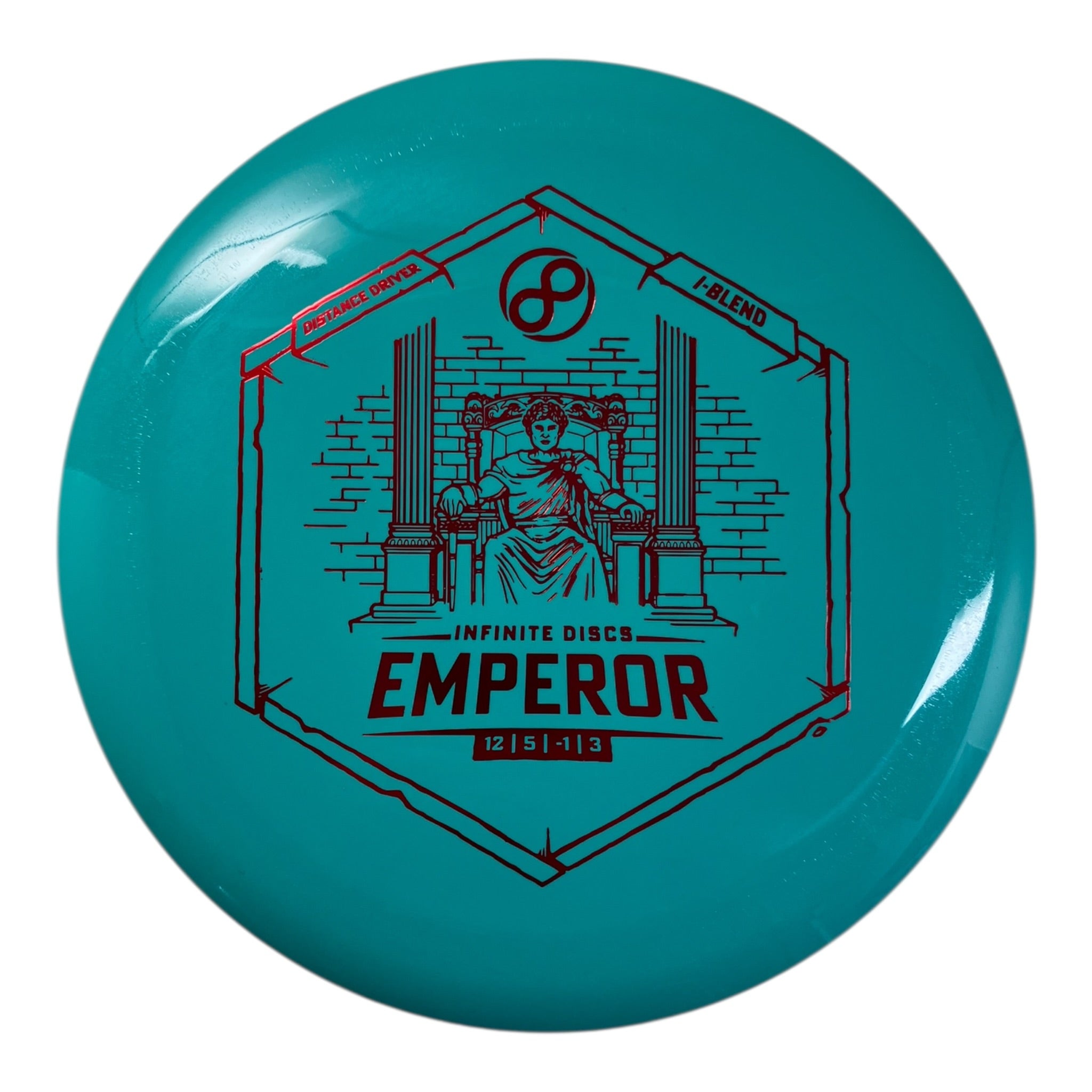 Infinite Discs Emperor | S-blend | Teal/Red 173g Disc Golf
