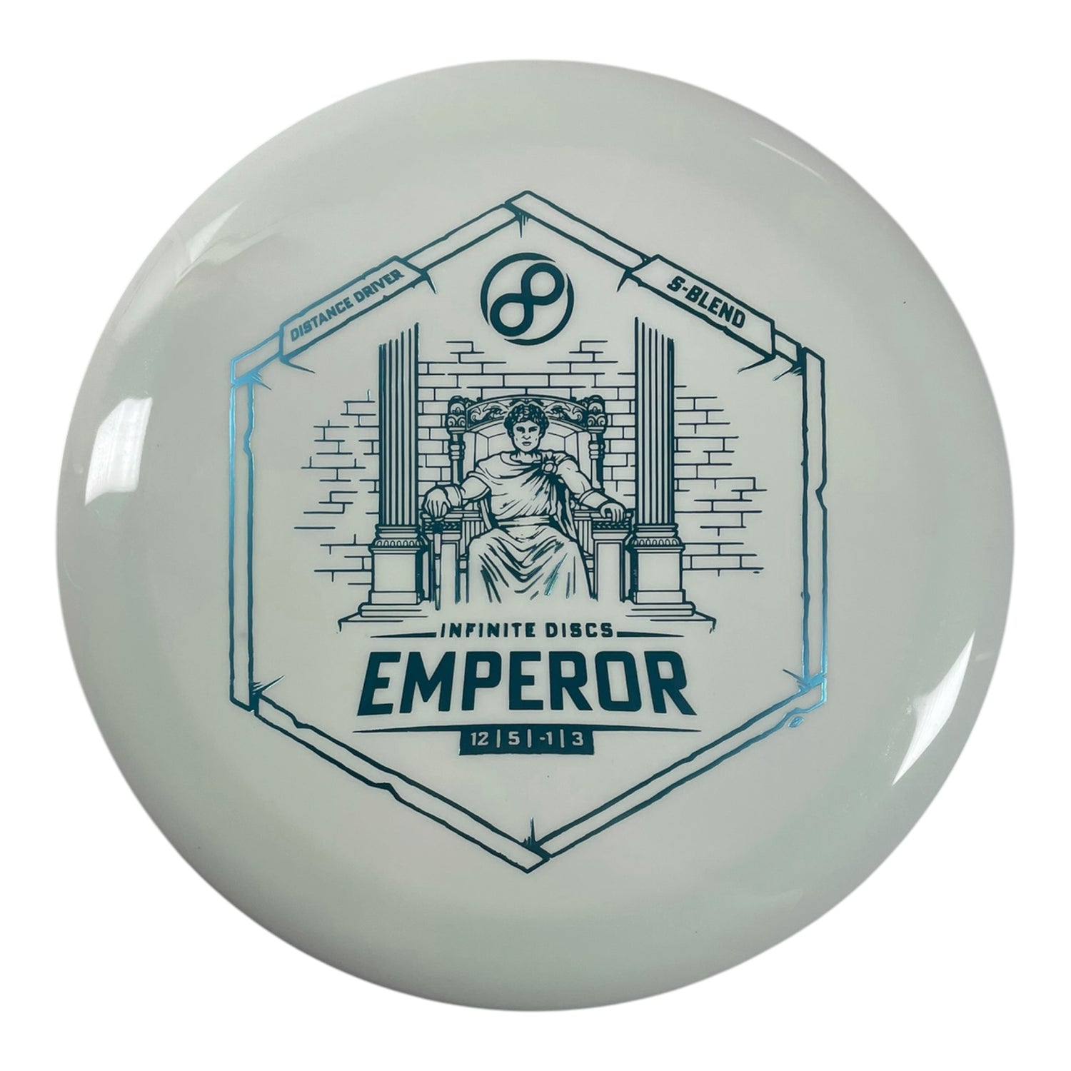 Infinite Discs Emperor | S-blend | White/Blue 175g Disc Golf