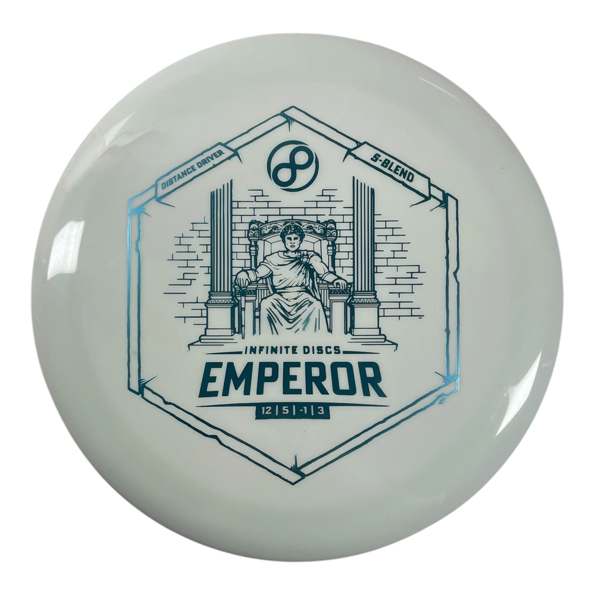 Infinite Discs Emperor | S-blend | White/Blue 175g Disc Golf