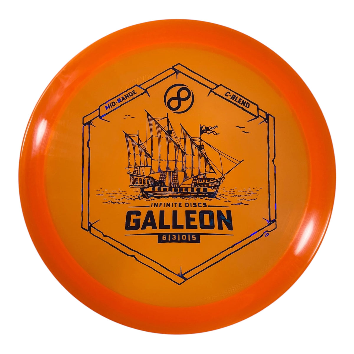 Infinite Discs Galleon | C-Blend | Orange/Blue 173g Disc Golf