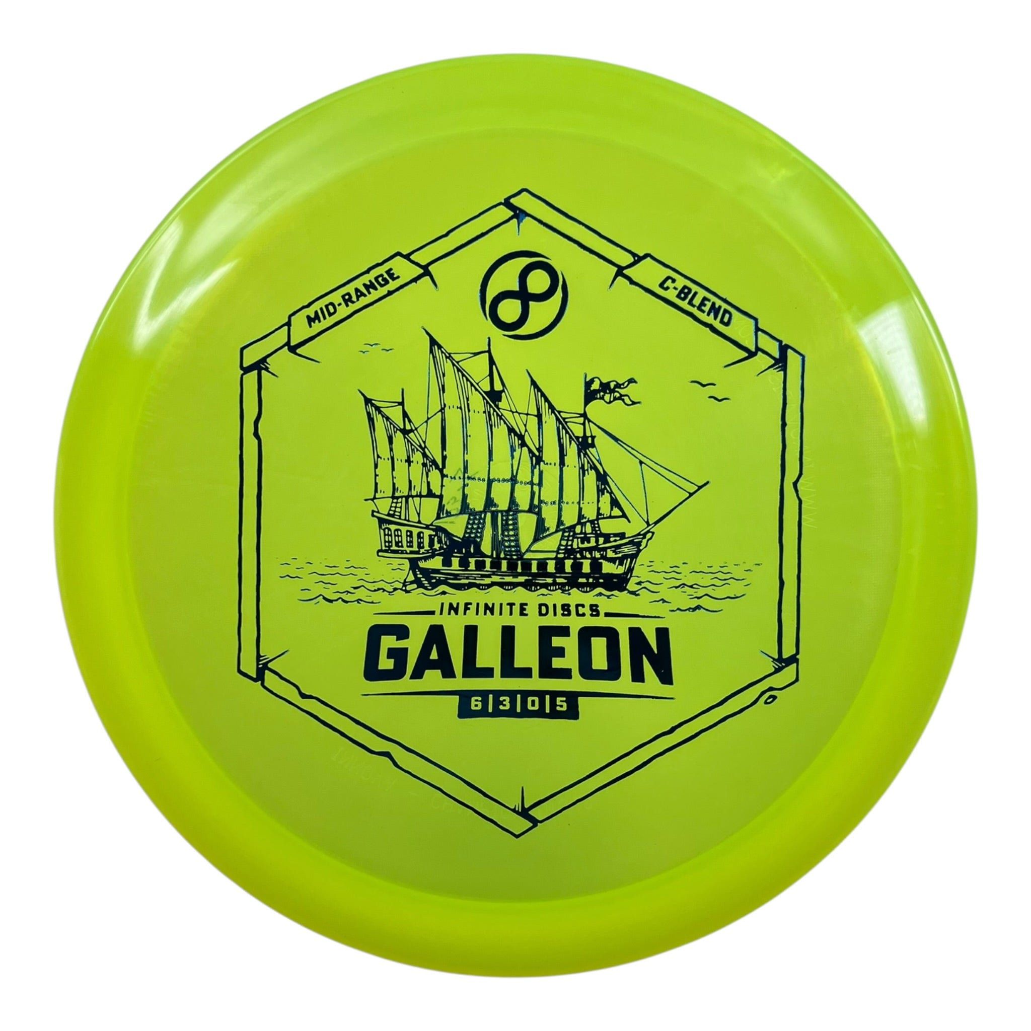 Infinite Discs Galleon | C-Blend | Yellow/Blue 175g Disc Golf