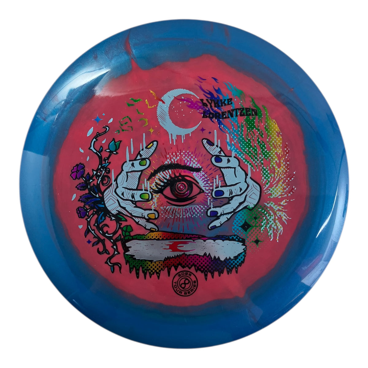 Infinite Discs Maya | Halo G-Blend | Blue/Rainbow 168g (Lykke Lorentzen) Disc Golf