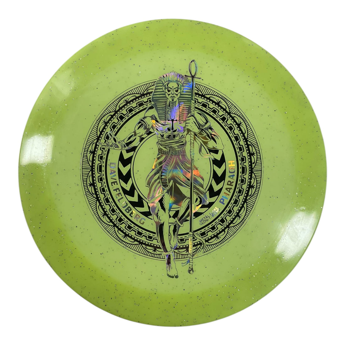 Infinite Discs Pharaoh | Metal Flake Glow C-Blend | Yellow/Holo 172g (Dave Feldberg) Disc Golf