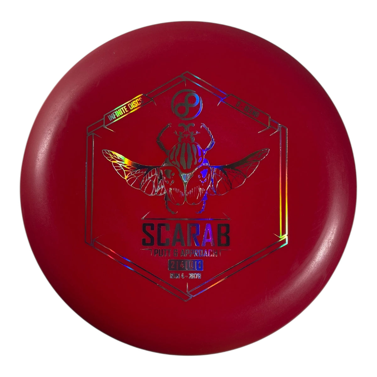 Infinite Discs Scarab | D-Blend | Red/Holo 153g Disc Golf