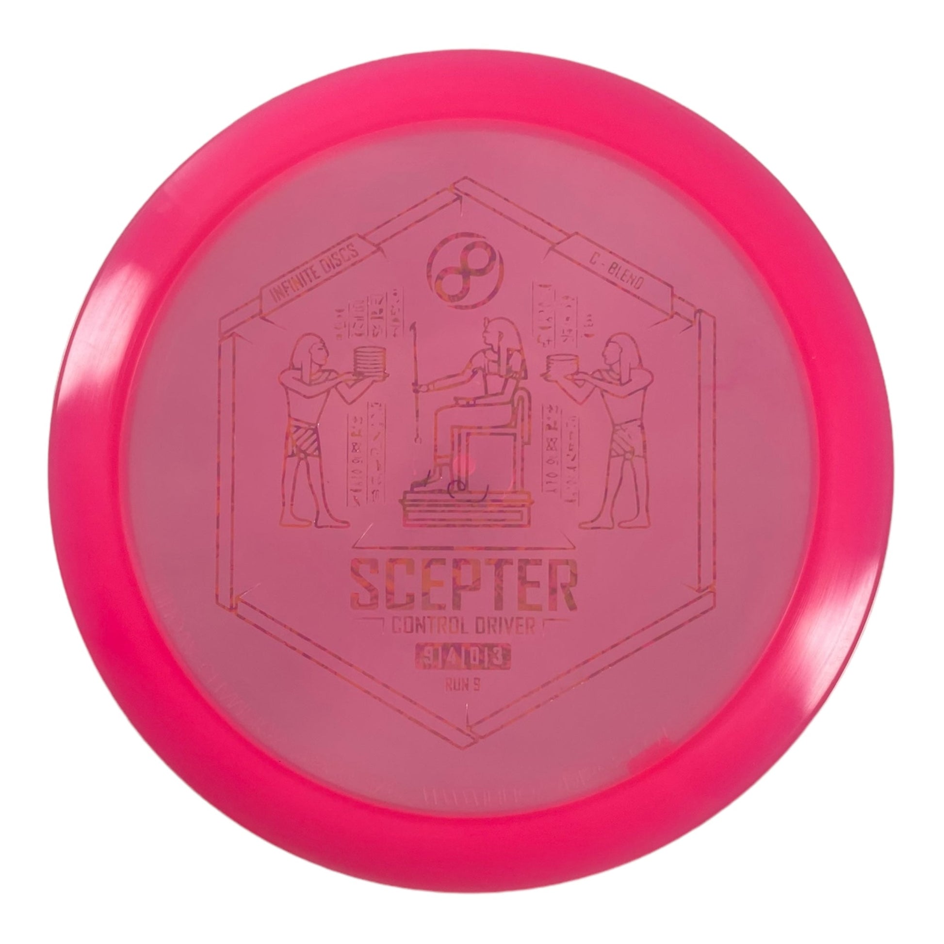 Infinite Discs Scepter | C - Blend | Pink/Oil Slick 167 - 168g Disc Golf