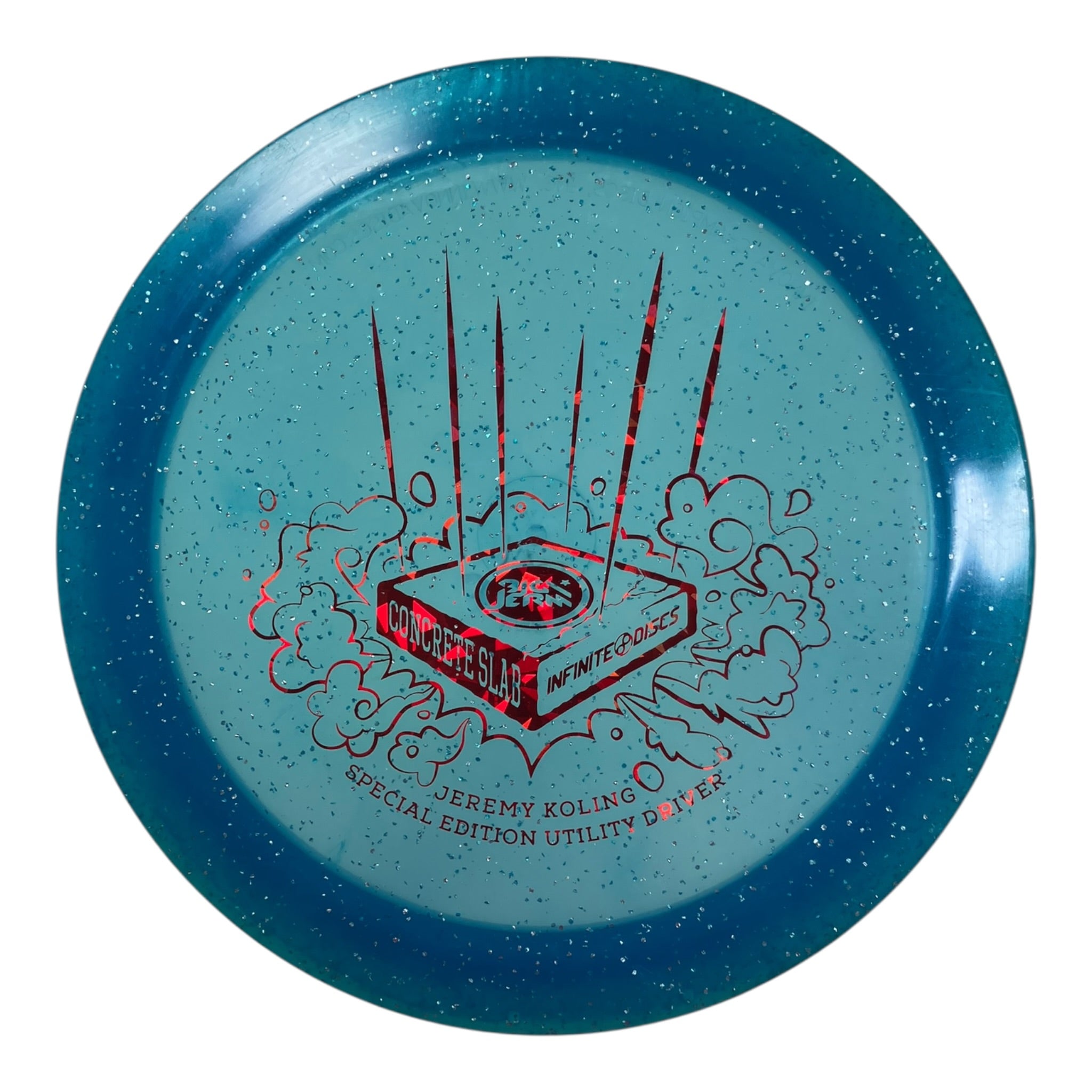 Infinite Discs Slab - Used Good | Concrete | Blue/Red 173g (Jeremy Koling) Disc Golf